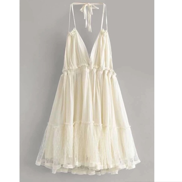 New Halter Neck Boho Mini Dress - Picture 4 of 12